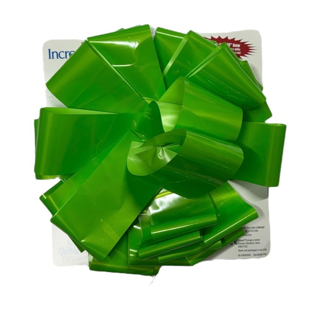 Green 10 inch bow brand new attached to package never used in great condition
